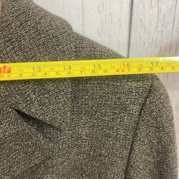 Sahza Wool Blend Double Breasted Blazer Size 12 Brown and Tan - Picture 7 of 12